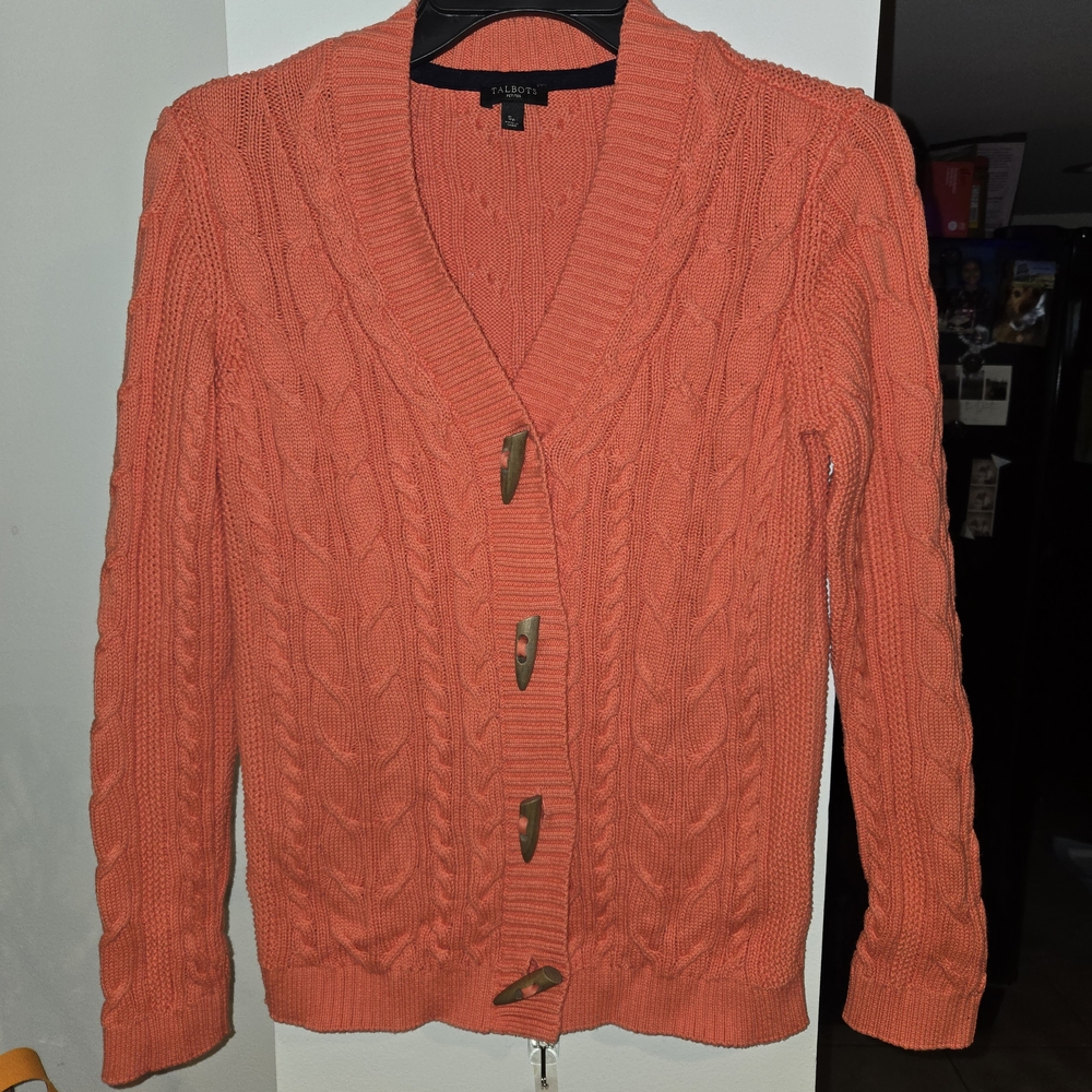 Talbots Vibrant Knit Cardigan Sweater